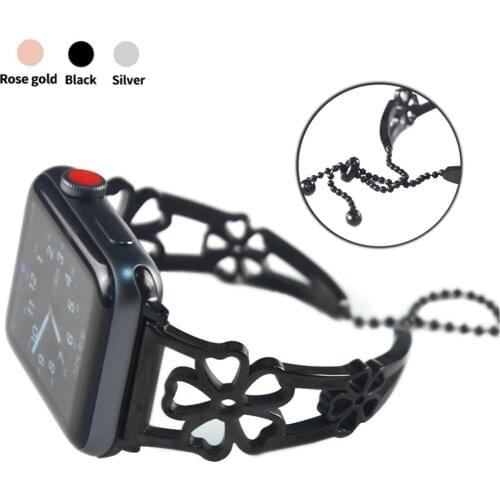 Steel Jewelry Bracelet for Apple Watch Band Series 6/5/4/3/2/SE 38/42MM 40/44MM Girls/Women Fashion Metal Strap for iWatch Belt