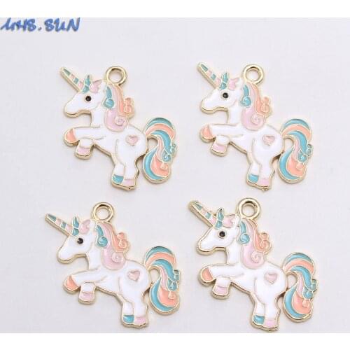 MHS.SUN Hotter Sale Charm Unicorn Pendants Adorable Charms Alloy Pendants For DIY Necklace Pendant Accessories 30Pcs