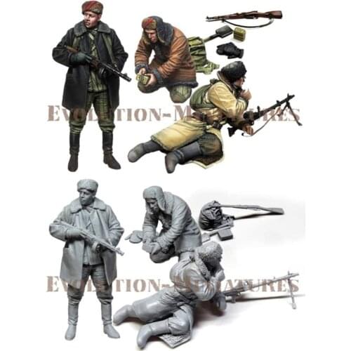 1/35 Resin Model figure GK Soldier World War II Russia/Soviet Partizan Military theme Unassembled and unpainted kit