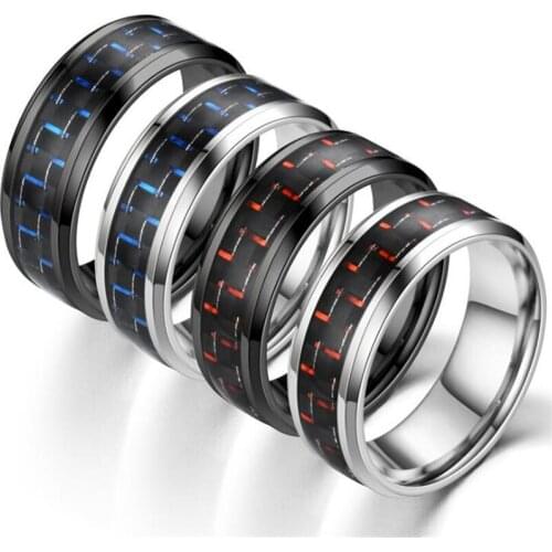 Creative Trend Stainless Steel Mens Ring Simple Elegant Male Finger Ring Europe And America Jewelry Accessories