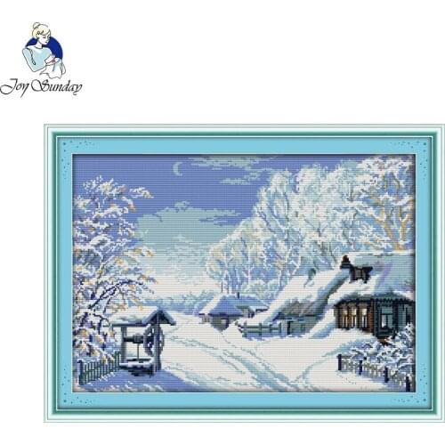 Joy Sunday DIY Home Decor Chinese Cross Stitch The middle of winter Embroidery Counted Chinese Cross Stitch Kit