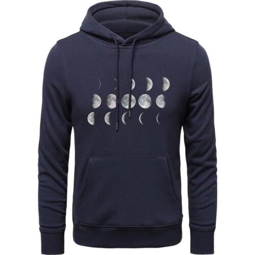 New Arrival Plus Size S-4XL Hoodies Men Fashion Moon Shape Printed Sweatshirt Casual Loose Clothing for Autumn or Spring