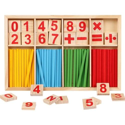 Montessori Education Mathematics Math Toys Arithmetic Counting Preschool Spindles Wooden Educational Toys For Kids Childr