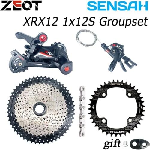 SENSAH XRX12 1X12S Groupset 12 Speed Shift lever Derailleur SUNSHINE Cassette 46T 50T 52T KMC X12 Chain 104BCD Chainring 32-38T
