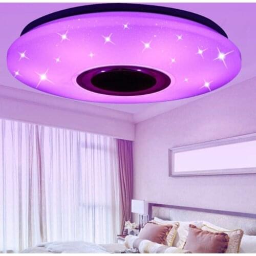 Modern LED RGB Ceiling Light Music Ceiling Lamp with Bluetooth Speaker Dimmable Home Decoration Indoor Lighting Light Fixtures