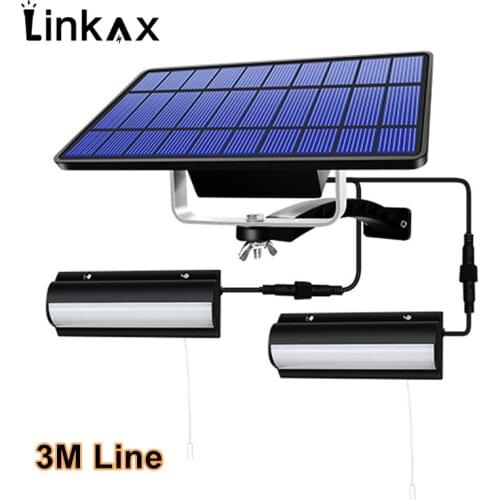 LED Solar Light Outdoor Indoor Pendant Lights Auto On Off Solar Garden Lamp for Porch Balcony With Pull Switch Control 3m Line