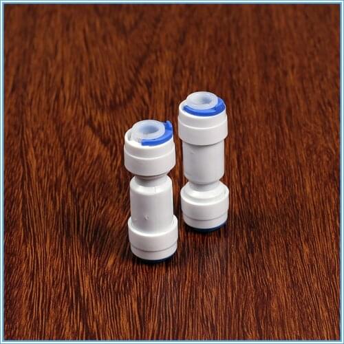 5PCS 1/4" -1/4"OD Tube PE Pipe Fitting Straight Non-return Valve Quick Connector Aquarium RO Water Filter Reverse Osmosis System