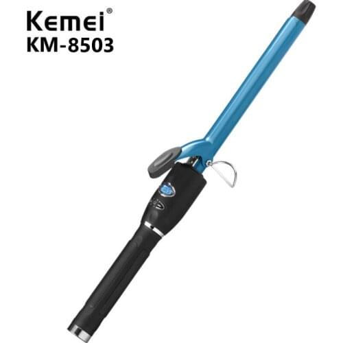 Hair curler temperature adjustment tourmaline ion flat iron widened ceramic heating plate DIY design salon styling tool KM-8503