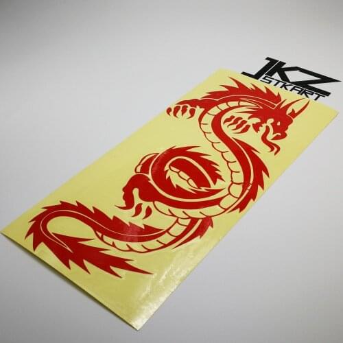 JKZ STKART Chinese Dragon Vinyl Die Cut Stickers Decals 25 x 11 cm ATV Motor Bike Truck Helmet Decorated Stickers