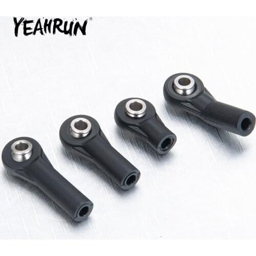 YEAHRUN 10pcs/set M3 Plastic Bent Rod Ends for Axial D90 SCX10 TRX-4 1/1010 RC Crawler Car Parts Balls Ends