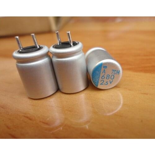 100pcs 680uF 2.5V NCC PSA serires 8x11.5mm Super Low ESR 2.5V680uF For Motherboard VGA Solid Capacitor