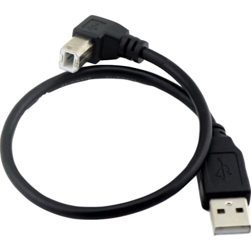 10x USB 2.0 Type A Male to USB 2.0 B Male Plug Scanner Printer Connector Cable Cord 30cm/1ft 90 Degree Down/Right Angle