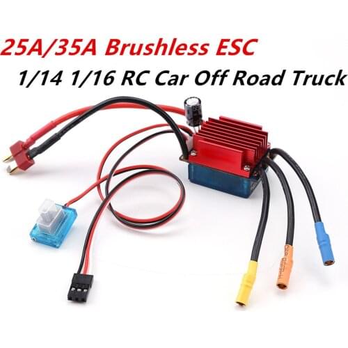 25A/35A Brushless ESC Electric Speed Control Waterproof for HSP HPI 2430/2435 motor 1/14 1/16 RC Car Off Road Truck