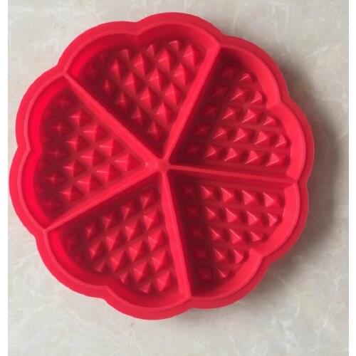 5 new heart-shaped waffle mould round waffle cake mold size 17.5x1.5cm