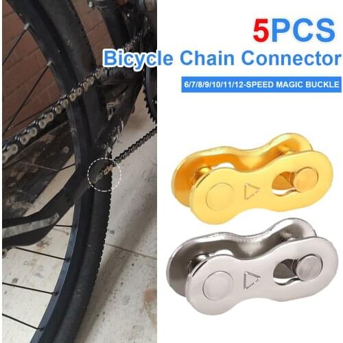 5Pairs Bicycle Chain Quick Link MTB Road Bike Missing Link Bike Chain Quick Release Connectors For 6/7/8/9/10/11/12 Speed