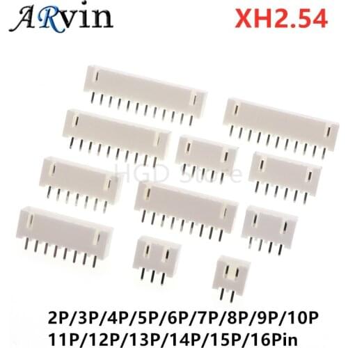 50PCS XH2.54 Connector 2.54mm Pin Header XH2.54-2P/3P/4P/5P/6P/7P/8P/9P/10P/11P/12P/13P/14P/15P/16P XH2.54 A