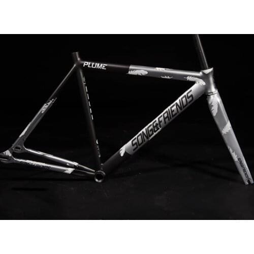 700c Aluminum Fixed Gear Frameset Fixie Bike Frame include carbon Fork