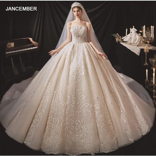 ASN018 Wedding Dress Plus Size Bride Large Size Wedding Dresses Ball Gowns Bridal Princess Embroidery Vestido Novia