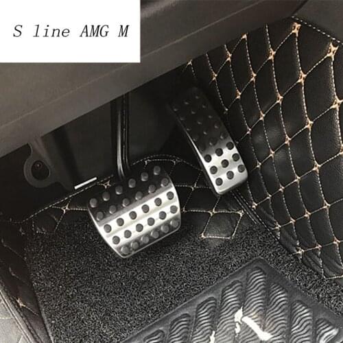 Car Accelerator Pedals Brake Pedal Clutch Pedals Covers Stickers for Mercedes Benz GLA X156 2013-2017 interior auto accessories