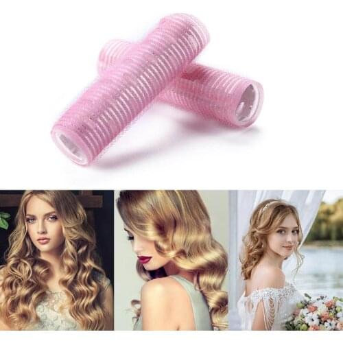 2pcs Women Girls Self-Adhesive Cling Hair Rollers Salon Curlers DIY Hair Curlers Hairdressing Tools Maquiagem Hair Curling