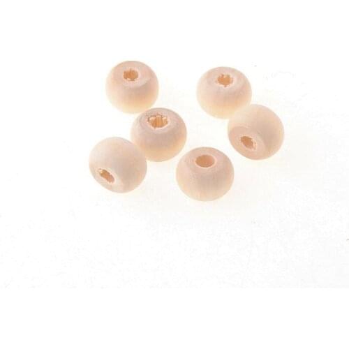 50pcs 14x9mm Round shaped Nature Wood Spacer Beads For Baby DIY Crafts Spacer Beading Jewelry Making DIY