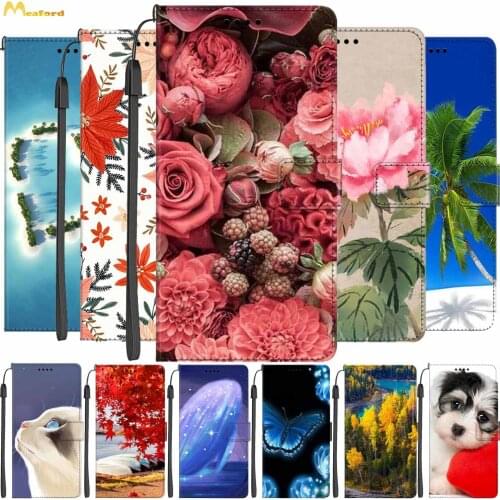 Printed Leather Case For Samsung A01 Core Phone Case Flip Wallet Book Cover For Samsung Galaxy M01 Core Cases A03 Core Coques