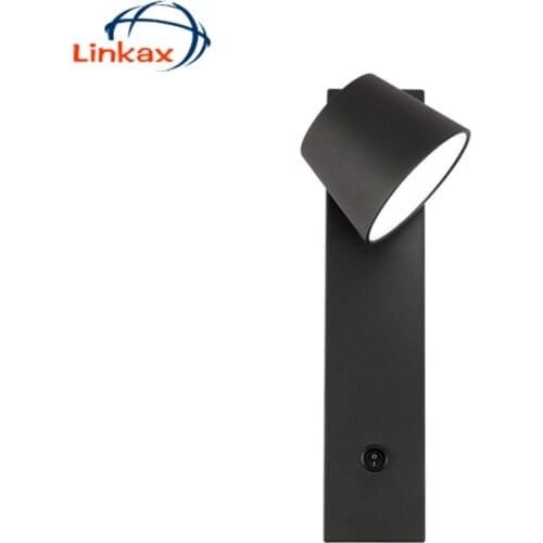 COB Led wall lamps 360 degree adjustable LED wall light modern wall sconce bedside lamp living room bedroom indoor luminaire