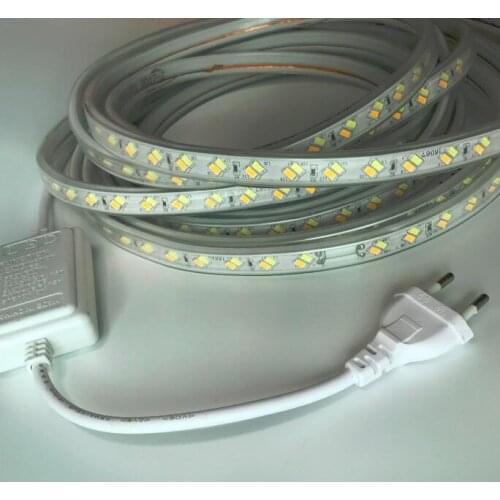 220V 120leds/m dimmable warm white white flexible LED strip 5730 5630 SMD tape light Waterproof for home Decorations