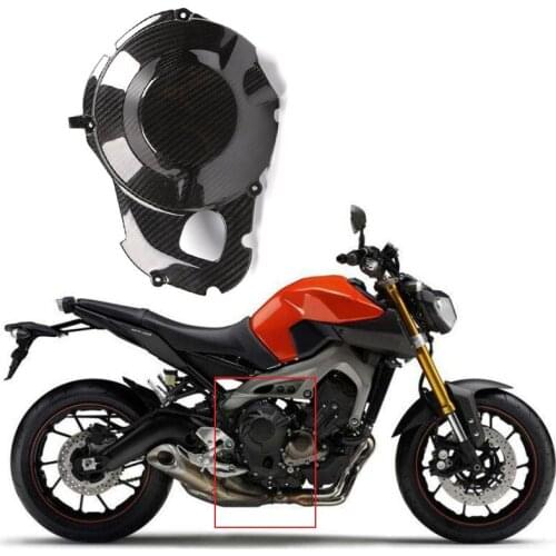 For MT09 Motorcycles Engine Cover Protection Real Carbon Fiber Right Clutch Cover for Yamaha MT-09 2013-2019