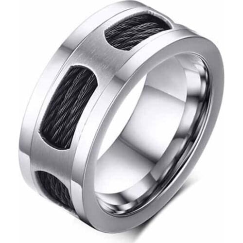 EAMIOR Vintage Silver Polish Men Ring Beautiful Accessory Handmade Decorate Wedding Band Jewelry for Couples Lovers High Quality