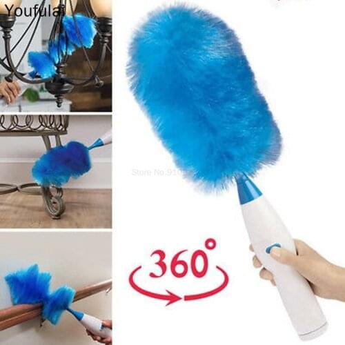 28 Electric Spin Feather Duster Brush 360° Adjustable Dust Cleaner Cleaning Brush Household Cleaning Tool Instant Duster Tools