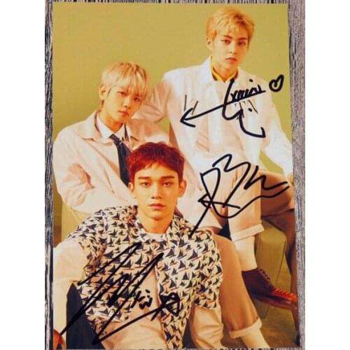 Hand signed EXO-CBX autographed Blooming Days photo picture 4*6 collection free shipping K-POP 042018B