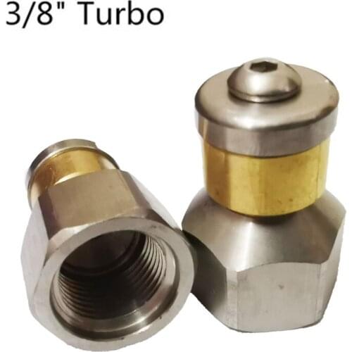 G3/8 Male Rotary Type Spray Hose Nozzle Female Thread Pressure Washer Drain Rotary Sewer Cleaning Nozzle Sprinkler Cleaning Tool