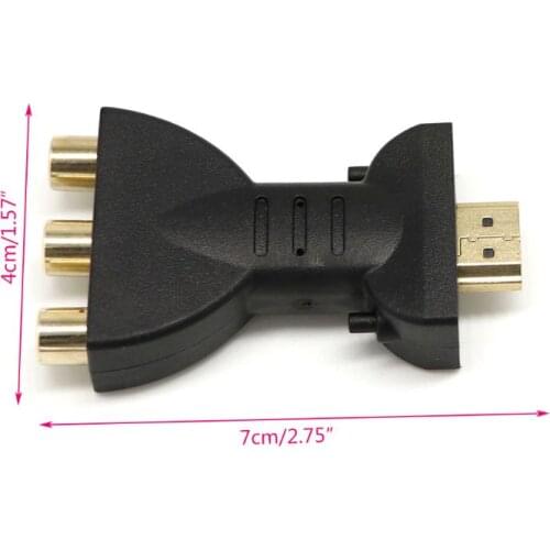 Composite AV Video Adapter Converter HDMI-compatible Male to 3 RCA Female 203B