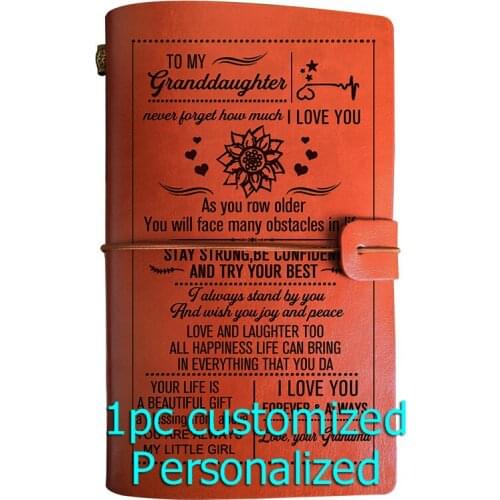 Engraved Leather journal personalized gifts to my husband BJ149 Customized Notebook A5 Dropshipping Supplier US Store Diary