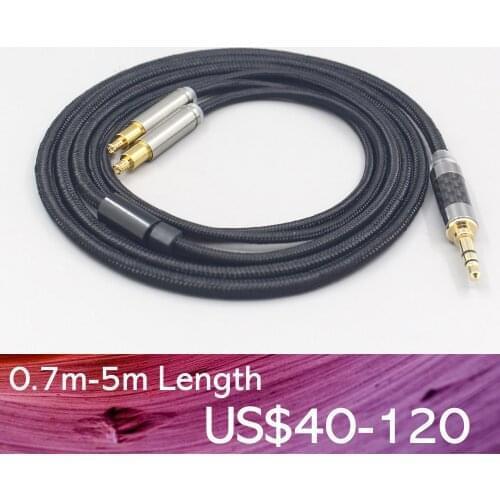 LN007520 2.5mm 4.4mm Super Soft Headphone Nylon OFC Cable For Audio Technica ATH-ADX5000 ATH-MSR7b 770H 990H A2DC Earphone