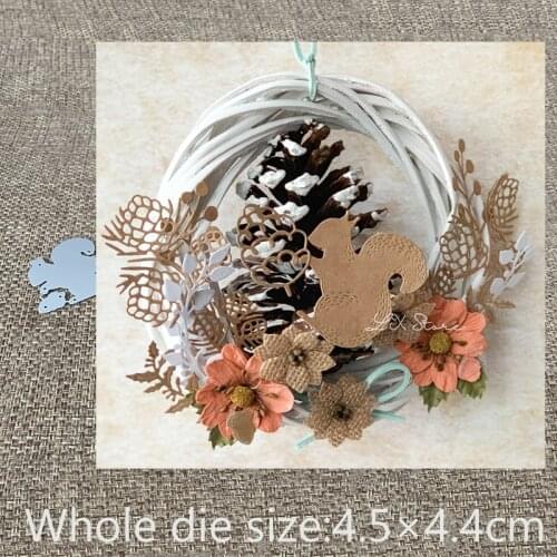 XLDesign Craft Metal Cutting Die Stencil Squirrel pine cone decoration Scrapbook Paper Card Craft Album DIY Embossing Die Cuts
