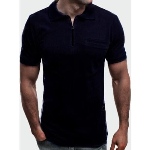 2020 New Summer Men Cool Polo Shirts Men Casual Short Sleeve Polos Shirts Fashion Mens Slim Zipper Tops Tees Para Ho 3XL ML250