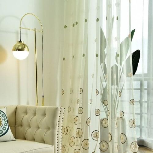 Modern Simple White Gauze Curtain Study Curtain with Yarn Transparent Window Screen Curtains for Living dining room bedroom