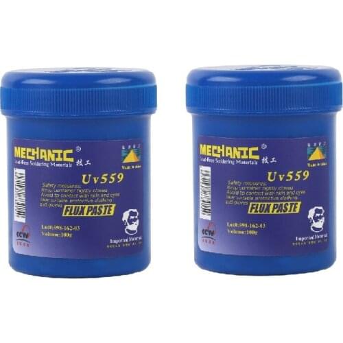 2pcs/lot 100g MECHANIC UV 559 No-Clean Welding Flux BGA Solder Ball Repair Solder Auxiliary Soldering Paste