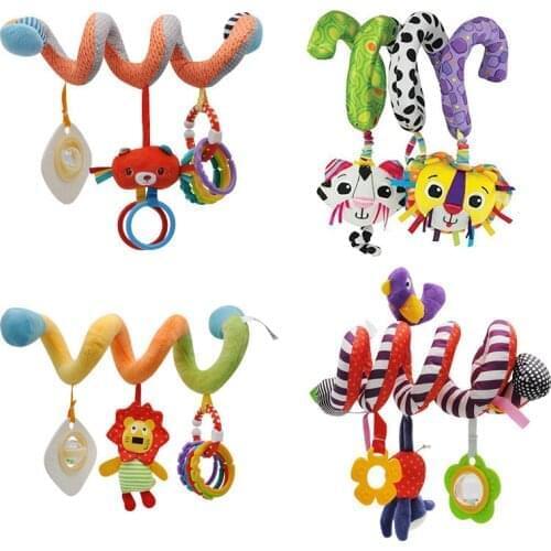 Bed Stroller Crib Hanging Rattles Baby Mobile Cartoon Toys Newborn Plush Infant Spiral Toy Baby Boys Girls Toddler погремушки