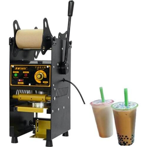 Manual Sealer 220V/110V Commercial Hand Press Soy Milk Drink Milk Tea Shop Universal Sealed Cup Equipment 90/95MM Caliber 300W