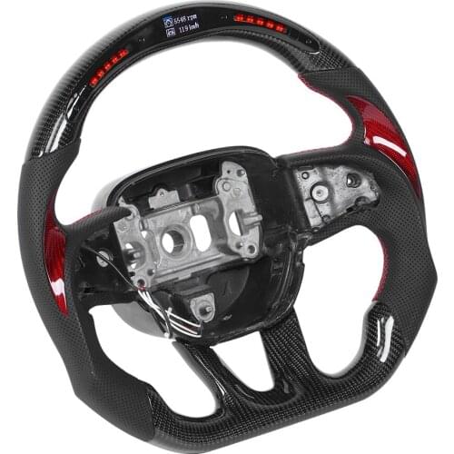 Steering Wheels direksiyon Carbon Fiber Steering Wheel LED Race Digital Display Shift Lights Fit for Challenger/Charger