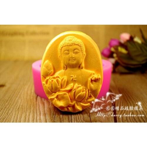 Buddha Silicone Soap mold DIY Handmade Craft 3d soap molds S308
