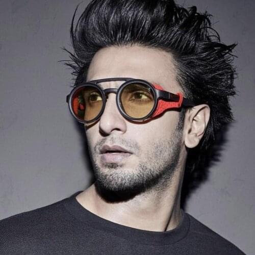 Summer Retro Steampunk Sunglasses Men Brand Designer Leather Windshield Sun Glasses For Female Male Trend Round Sun Glass Women