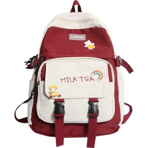 Student Backpack 2021 Korean Campus School Bag Girl Fashion College Style Backpack For Women