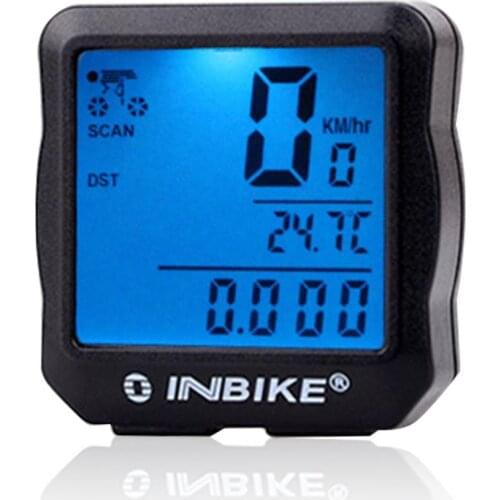 Bike Wired Stopwatch Waterproof Bicycle Computer With LCD Display for Cycling Bicycle Accessories Speedometer blue and green