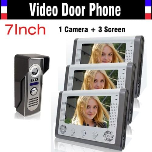7" video door phone LCD Monitor Video DoorPhone Doorbell IR Night Version Camera video intercom system Video Door Bell