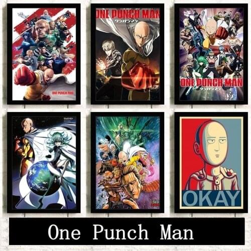 Japanese Action Cartoon Anime One Punch Man Picture Living Kids Room Art Prints Home Wall Decor Quality Canvas Painting Posters