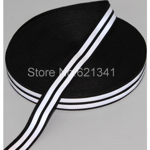 10 meters/lot) 20mm*5mm(W) Black Double Strip Reflective Tape Reflective Fabric Webbing Edging Braid Sew On
